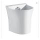 Oval White Mop Pool Small Free Standing Utility Sink Ceramic Body