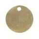 Blank Reusable Brass Stencils , Round Shape Yellow Custom Metal Stencils