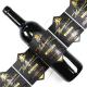 Custom Textured Paper Wine Bottle Labels Gold Foil Stamping Waterproof Embossment Labels
