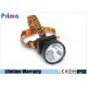 Waterproof IP68 Rechargeable LED Miner Headlamp , 8W Coal Miners Headlamp