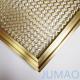 Custom Mild Steel Cabinet Mesh Inserts Gold Galvanized Surface