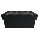 Collapsible Plastic Folding Crate Box With Lid Space Saving Storage Solution
