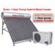 Pressurized Solar Heat Pump Water Heater , Rooftop Solar Water Heater For Home