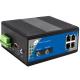 100KM Industrial Fiber Network Switch With 2 Optical and 4 Ethernet Ports