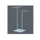 3 Arms Iron Powder Coated White Garment Display Stand With Metal Base
