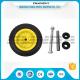 Yellow Color Inflatable Caster Wheels Plastic Bush Bearing Stright Vales 6PR