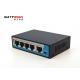 Flexible 10 / 100M POE Ethernet Switch , Durable Mini 5 Port POE Gigabit Switch