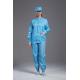 Blue Clean Room Clothes Anti Static S-5XL Sized In Pharmaceutical Workshop