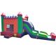 Rainbow Inflatable City Bounce Jumpers , Commericial Inflatable Bouncy Castle