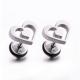 Special double heart shape women stud earrings stainless steel body piercing jewelry