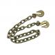 5/16''x 18' Yellow Zinc G70 Transport Chain With Clevis Hook for Blacken Finished