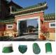 Plain Chinese Ceramic Roof Tiles Green Glazed Handmade Clay Roof Tiles