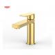 OEM Brass Gold Basin Mixer Tap Single Lever Bathroom Hot And Cold Water