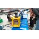 Blue Metal Roll Shutter Door Forming Machine With 4kw Hydraulic Cutting