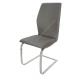 Modern PU Dining Chairs Thickly Foamed Seat Curved Back Scratch Proof