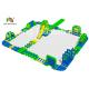 Air Tight Colorful Green Combo Floating Inflatable Water Parks For Beach Sea 12 Months Warranty