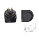 Black Color Loud Car Horn Replacement Kit Dia 80MM With 12 / 24V Voltage