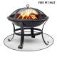 24in Circular Fireproof BBQ Mat For Outdoor Patio