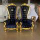 Gold Royal Sofa King And Queen Chairs For Wedding Rental Banquet Blue Black