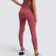 Seamless solid color breathable quick-dry fitness pants woman high waist peach hip lift tight elastic hip lift yoga pa