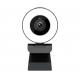 1080P Rotatable Webcam , 4K UHD Autofocus Webcam With Ring Light
