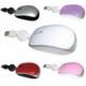 Smart connect white / pink / red 1000 DPI 3D retractable cable optical mini mouse SVM-2502