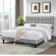 King Size Upholstered Platform Bed Frame Dark Grey With Adjustable Headboard Height
