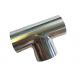 Durable Stainless Steel Sanitary Fittings , 1 Inch Equal TEE Pipe Fitting ASME BPE