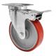 5 Inch Polyurethane Casters Locking Caster Wheels Casters With Brake