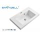 SW600MM Sanitary Ware Hot Sale Stone Resin Basins Eco-Friendly Solid Surface Matt White Rectangle Shape Cabinet Basins