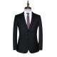 Adults Standard Size Black Wool Business Two-piece Suit for Men's Wedding Groomsman