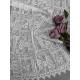 140CM White Geo Floral Lace Fabric In Nylon Cotton Composition AZO Free