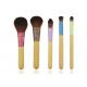 Colorful Travel Size Makeup Brushes , 10 Piece Cosmetic Makeup Brush Set