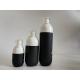 Black Plastic Cosmetic Bottles For Skin Care Cream Silk Screen Printing