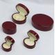 wooden oval shape ring box in high gloss finish