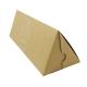 Customized Triangle Natural Kraft Package Box For Documents