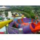 Straight Funnel Water Slide / Water Park Slide With Stainless Steel Tube