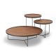 Contemperary Oval Mdf Wood And Metal Coffee Table Set Furniture For Living Room