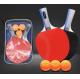 7 Layer Pure Wood Table Tennis Set Red Blue Eva Sponge