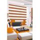 Horizontal Slats Zebra Blinds For Sliding Glass Doors 5.5cm Sheer part