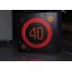 Road Flexible Digital Speed Limit Signs , Led Message Board Signs Lower Flashing Lantern