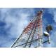 4 - Leg Mobile Communication Tower , Self - Supporting 60m Wireless Cell Tower