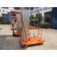 Orange Aerial Work Platform Electric Hydraulic Indoor Boom Lift 6m Height