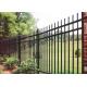 Customized Construction Site Tubular Metal Fencing Galvanized High Security