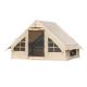Outdoor Camping Inflatable House Tent Canvas or Oxford Family Part Tents for 3-4 Person