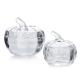 Decorative 200ml Glass Pumpkin Cookie Jar , Glass Kitchen Canisters With Cover