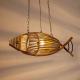 Fish Pendant Lamps Handmade Wood Weaving Pendant Light Hanging Lamp(WH-WP-46)