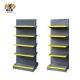 Yellow Edge Grey Color Supermarket Shelves Display Stands Hole Plate