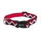 Adjustable 0.8 Inch 2 Inch Nylon Dog Collar Supplies Elastic Woven Black And Red