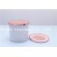 top sale glass candle holder with rose gold lid and silicone ring